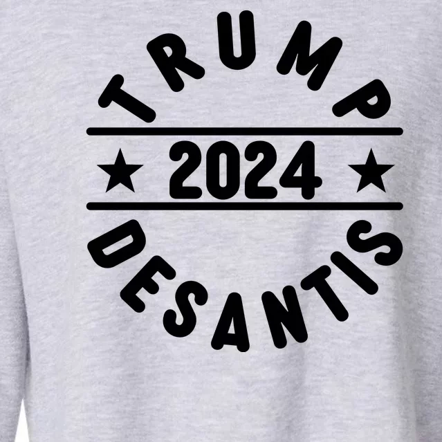 Trump Desantis 2024 Election Logo Cropped Pullover Crew