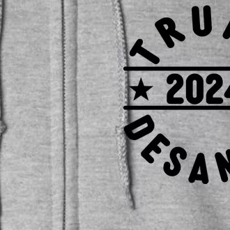 Trump Desantis 2024 Election Logo Full Zip Hoodie