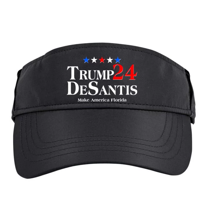 Trump DeSantis 2024 Make America Florida Election Logo Adult Drive Performance Visor