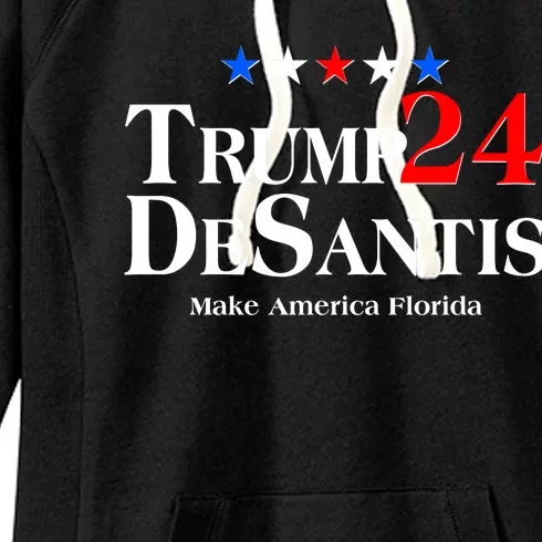 Trump DeSantis 2024 Make America Florida Election Logo Women's Fleece Hoodie