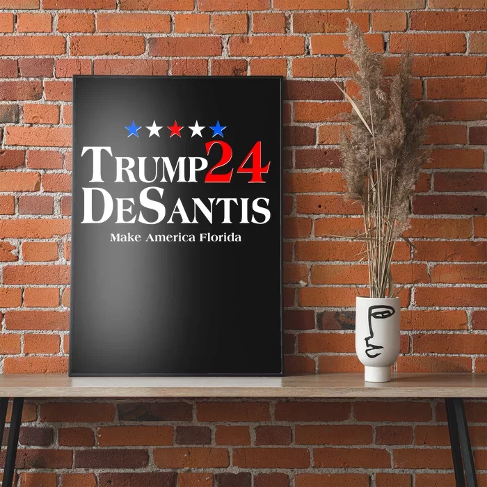 Trump DeSantis 2024 Make America Florida Election Logo Poster