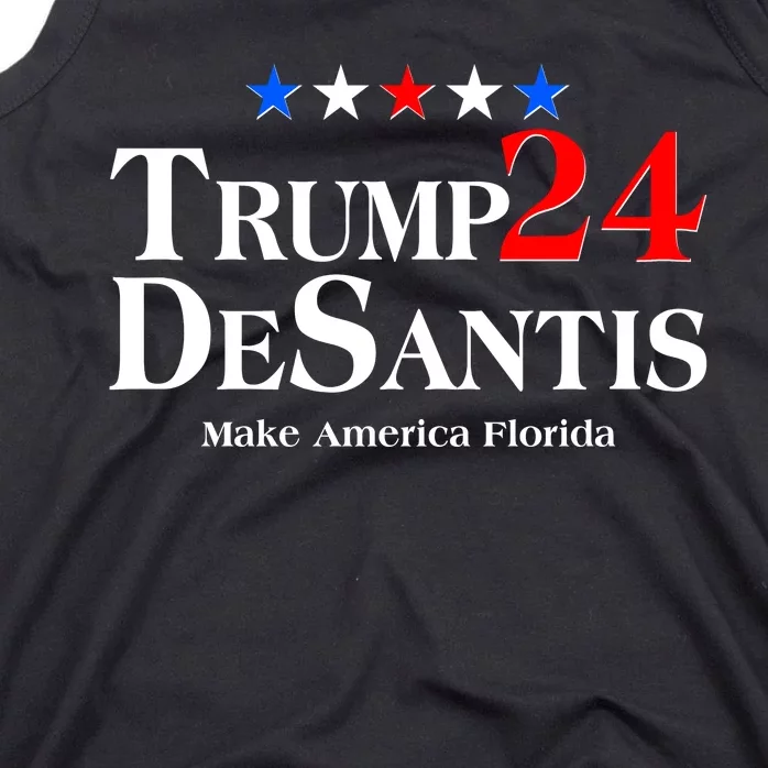 Trump DeSantis 2024 Make America Florida Election Logo Tank Top