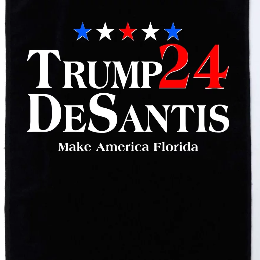 Trump DeSantis 2024 Make America Florida Election Logo Platinum Collection Golf Towel