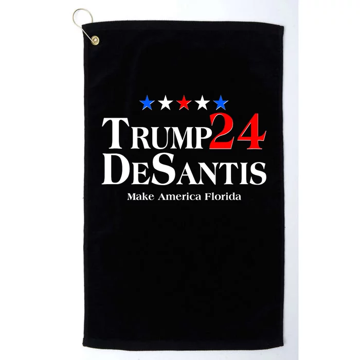 Trump DeSantis 2024 Make America Florida Election Logo Platinum Collection Golf Towel