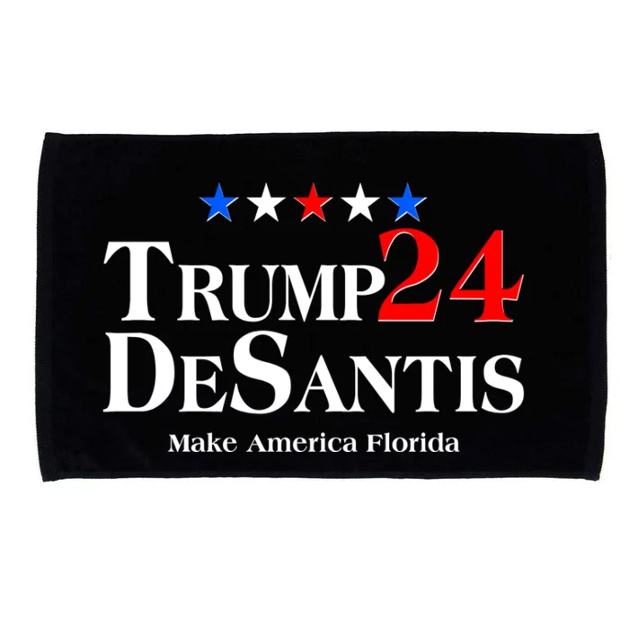 Trump DeSantis 2024 Make America Florida Election Logo Microfiber Hand Towel