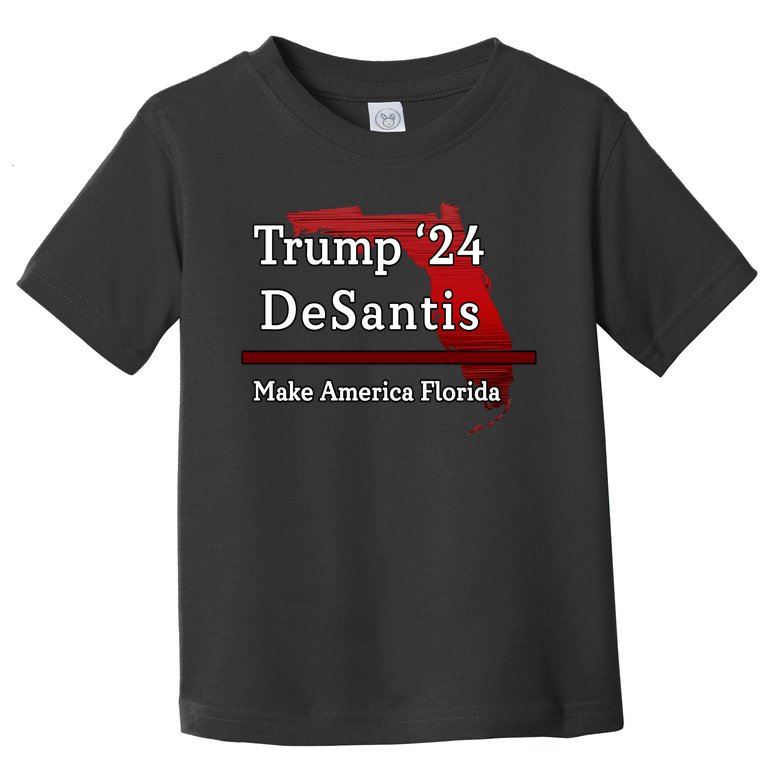 Trump DeSantis 2024 Make America Florida State Toddler T-Shirt