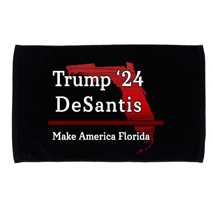 Trump DeSantis 2024 Make America Florida State Microfiber Hand Towel