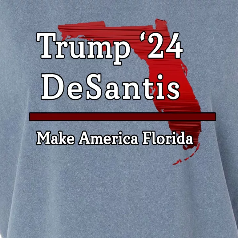 Trump DeSantis 2024 Make America Florida State Garment-Dyed Women's Muscle Tee