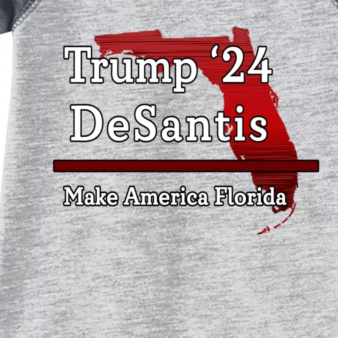 Trump DeSantis 2024 Make America Florida State Infant Baby Jersey Bodysuit