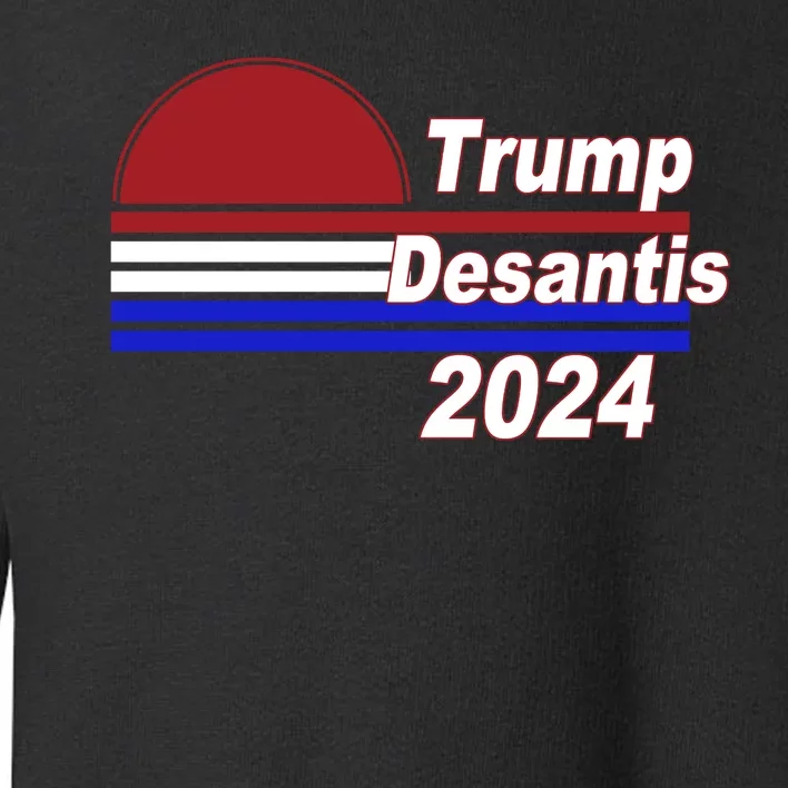 Trump Desantis 2024 Red White And Blue Simple Toddler Sweatshirt