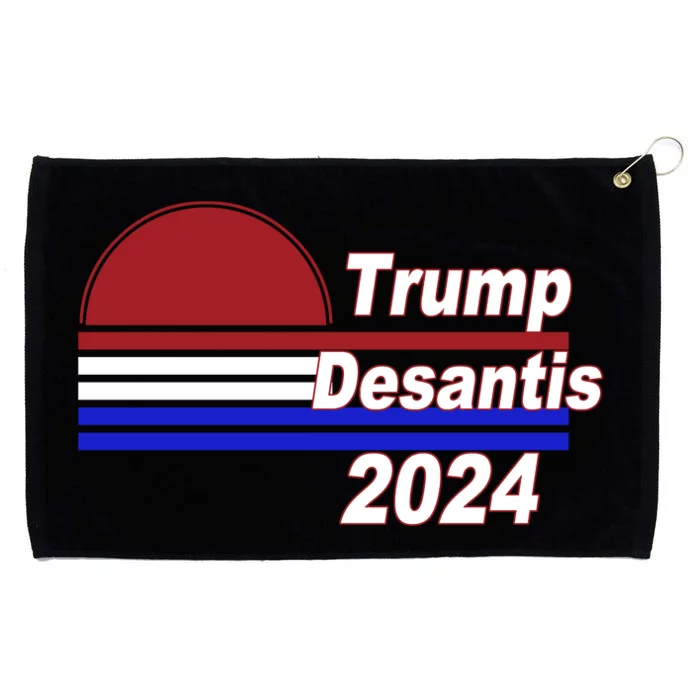 Trump Desantis 2024 Red White And Blue Simple Grommeted Golf Towel