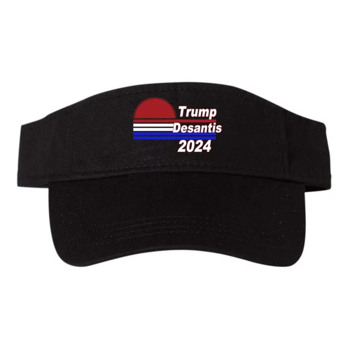 Trump Desantis 2024 Red White And Blue Simple Valucap Bio-Washed Visor