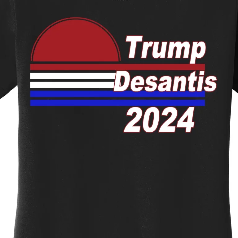 Trump Desantis 2024 Red White And Blue Simple Women's T-Shirt