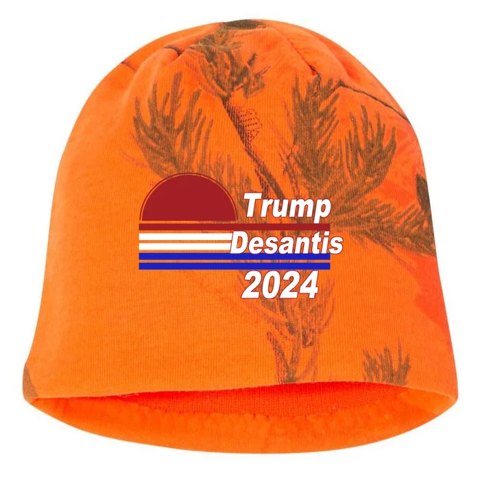 Trump Desantis 2024 Red White And Blue Simple Kati - Camo Knit Beanie