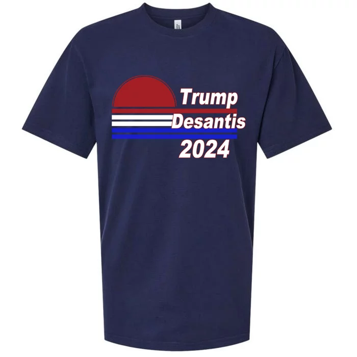 Trump Desantis 2024 Red White And Blue Simple Sueded Cloud Jersey T-Shirt