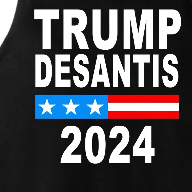 Trump Desantis 2024 US Flag Ladies Tri-Blend Wicking Tank