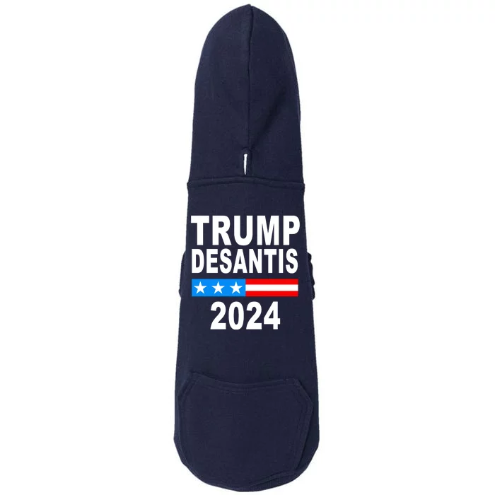 Trump Desantis 2024 US Flag Doggie 3-End Fleece Hoodie