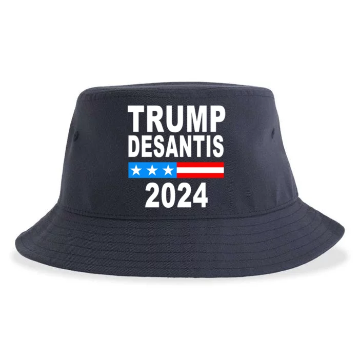 Trump Desantis 2024 US Flag Sustainable Bucket Hat