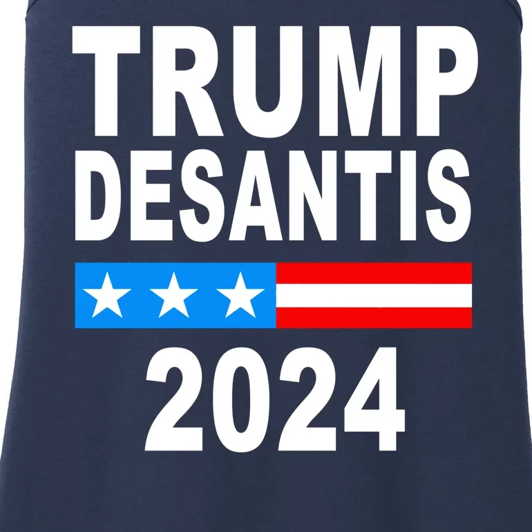 Trump Desantis 2024 US Flag Ladies Essential Tank