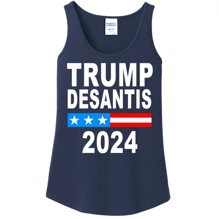 Trump Desantis 2024 US Flag Ladies Essential Tank