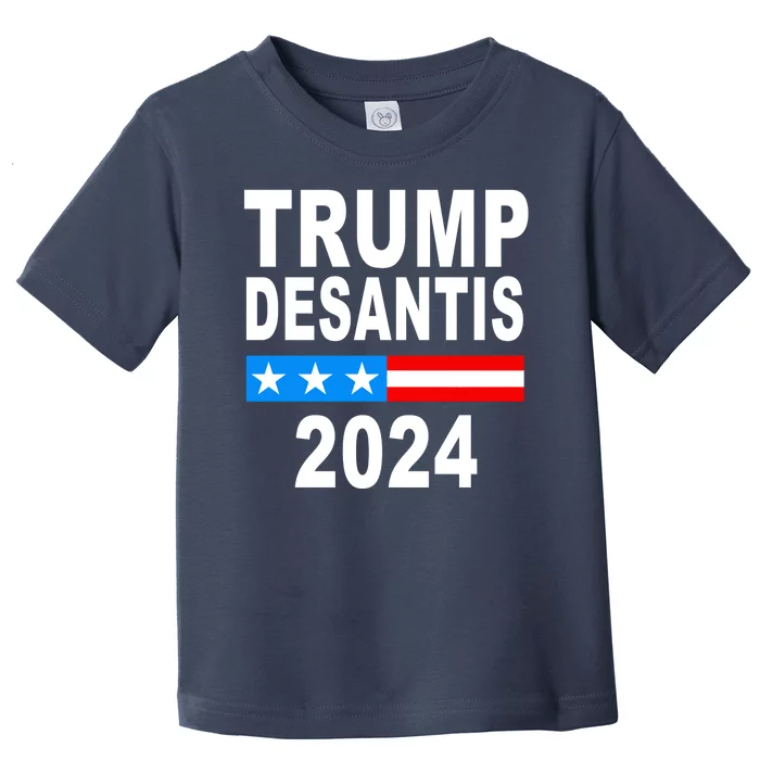 Trump Desantis 2024 US Flag Toddler T-Shirt