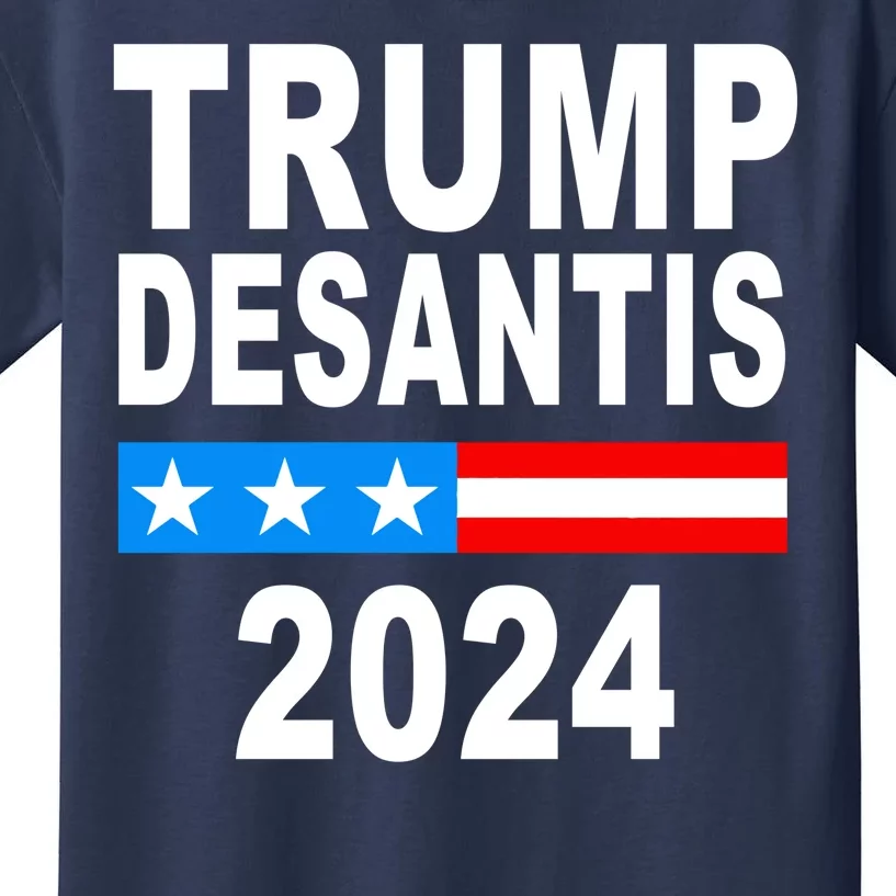 Trump Desantis 2024 US Flag Kids T-Shirt