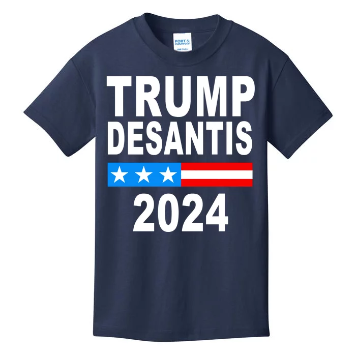 Trump Desantis 2024 US Flag Kids T-Shirt