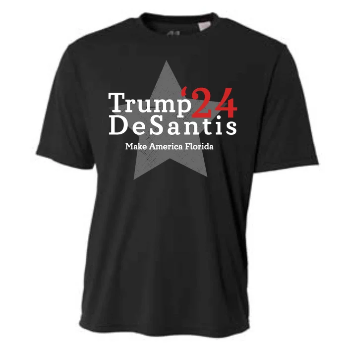 Trump DeSantis 24 Make America Florida Cooling Performance Crew T-Shirt