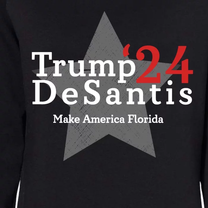 Trump DeSantis 24 Make America Florida Womens California Wash Sweatshirt