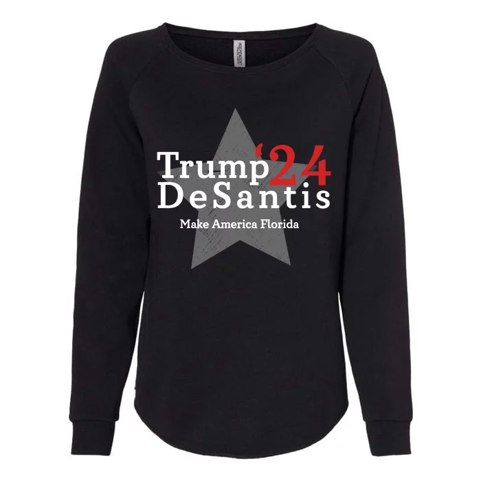 Trump DeSantis 24 Make America Florida Womens California Wash Sweatshirt