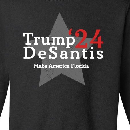 Trump DeSantis 24 Make America Florida Toddler Sweatshirt