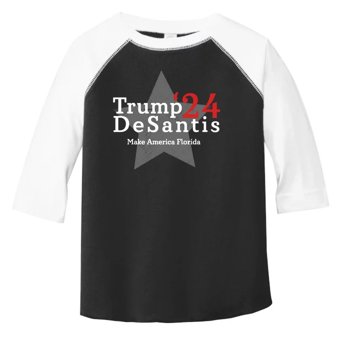 Trump DeSantis 24 Make America Florida Toddler Fine Jersey T-Shirt