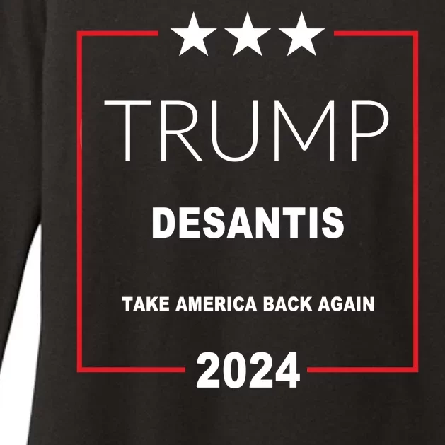 Trump Desantis Take America Back Again 2024 Womens CVC Long Sleeve Shirt