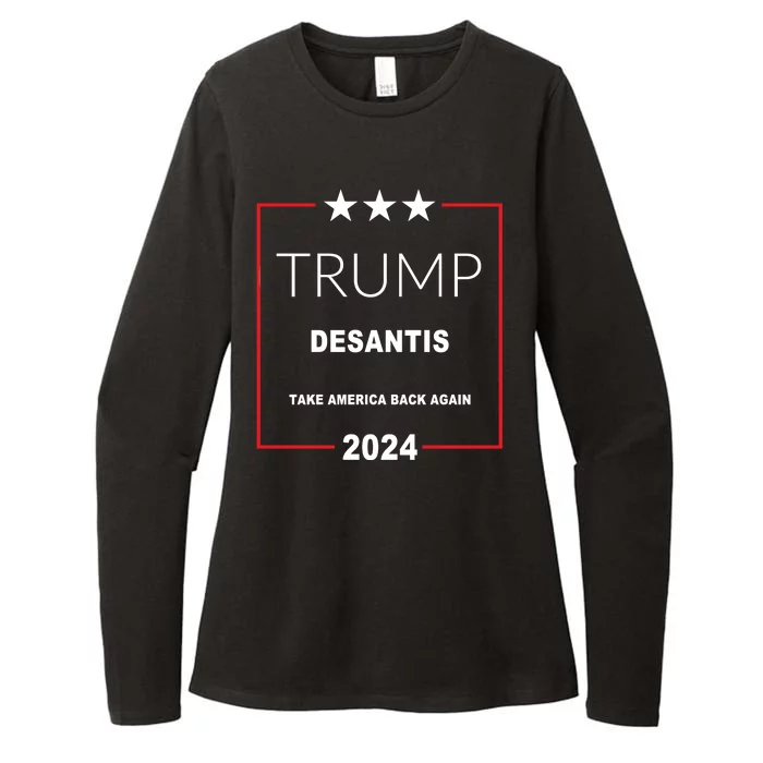 Trump Desantis Take America Back Again 2024 Womens CVC Long Sleeve Shirt