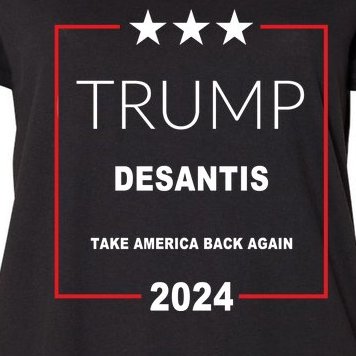 Trump Desantis Take America Back Again 2024 Women's Plus Size T-Shirt