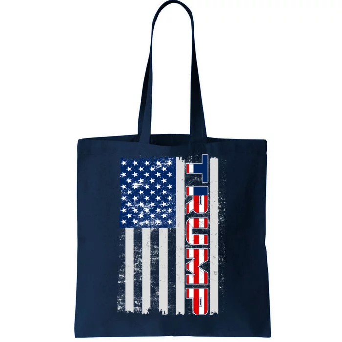 Trump Distressed USA Flag Tote Bag