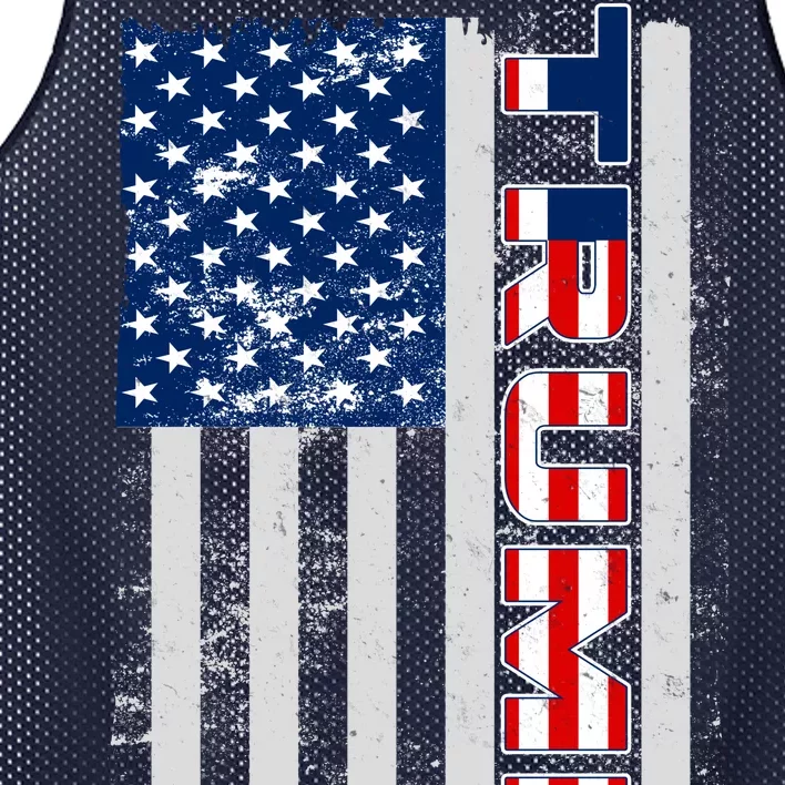 Trump Distressed USA Flag Mesh Reversible Basketball Jersey Tank