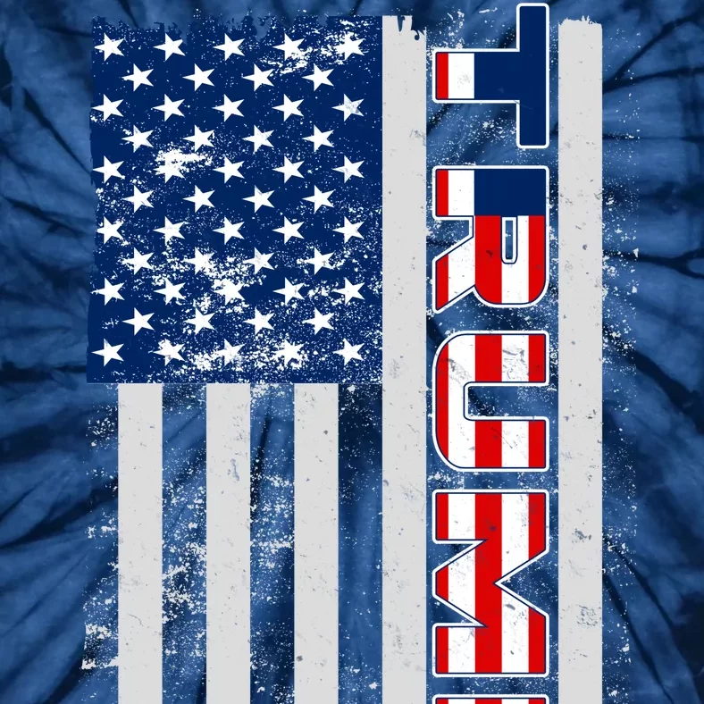 Trump Distressed USA Flag Tie-Dye T-Shirt