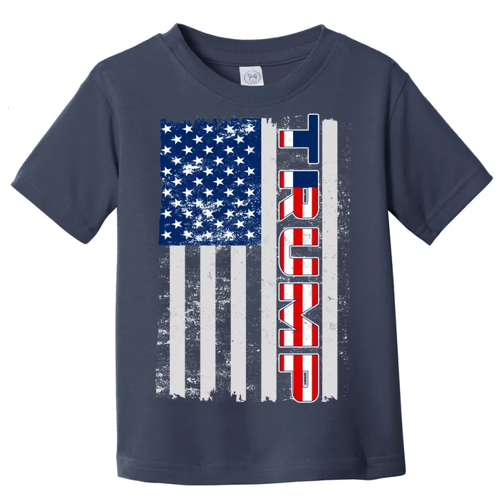 Trump Distressed USA Flag Toddler T-Shirt