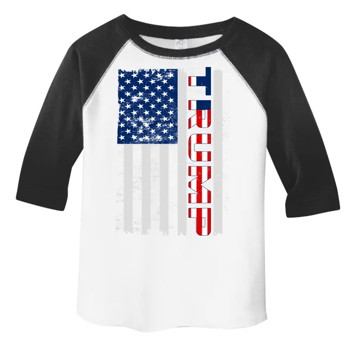 Trump Distressed USA Flag Toddler Fine Jersey T-Shirt