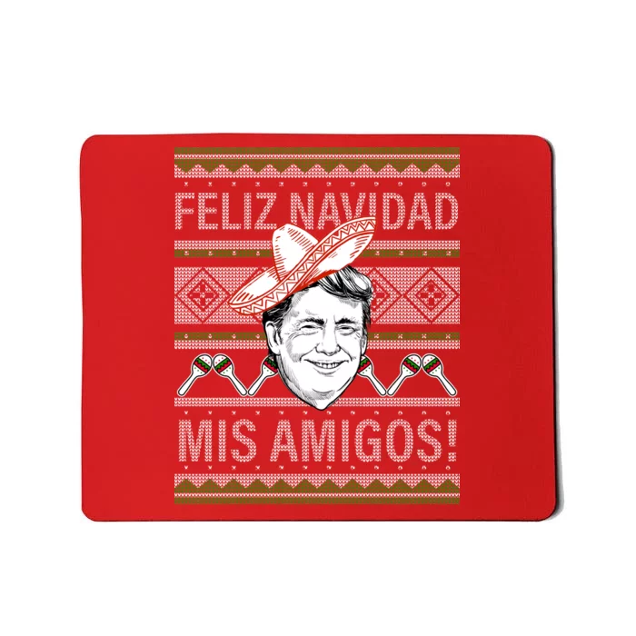 Trump Feliz Navidad Ugly Christmas Sweater Mousepad