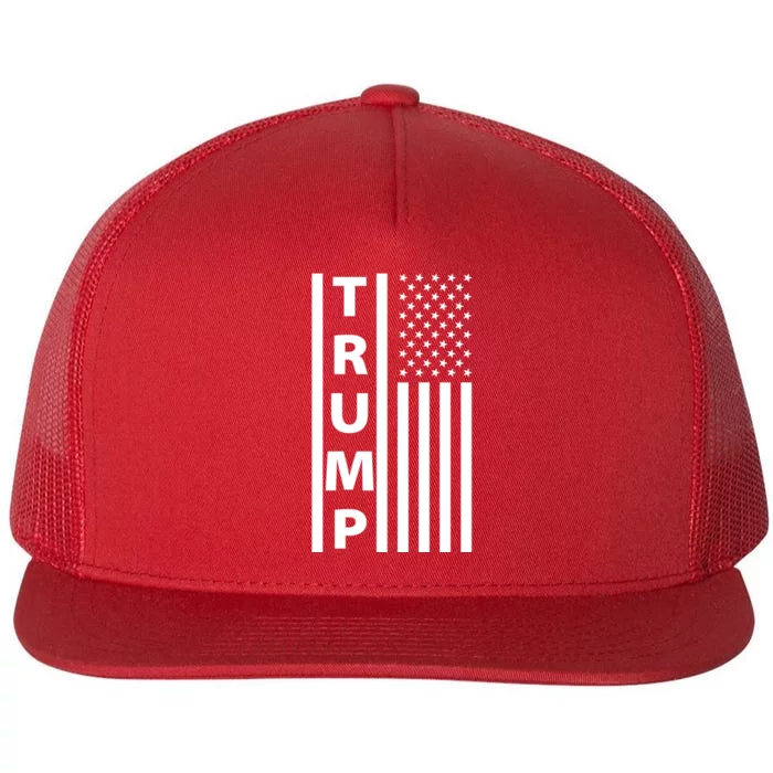 Trump Flag Flat Bill Trucker Hat