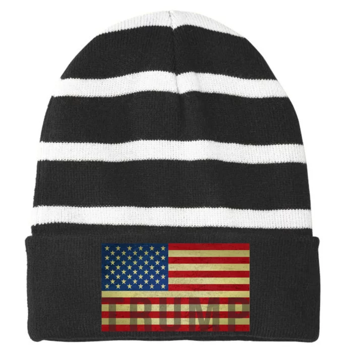 Trump For America Striped Beanie with Solid Band