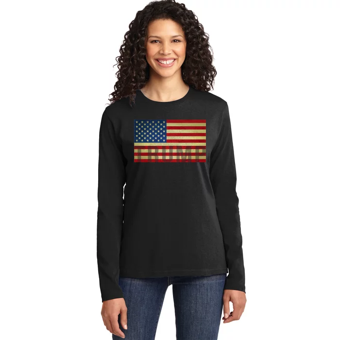 Trump For America Ladies Long Sleeve Shirt