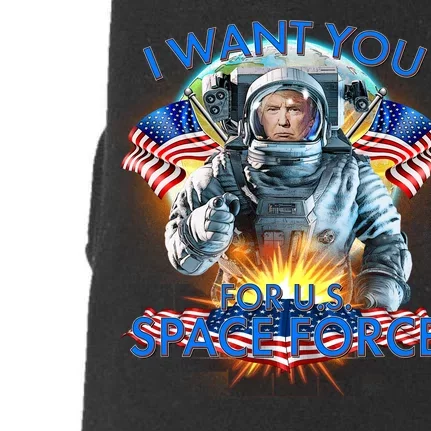 Trump I Want You For US Space Force Doggie 3-End Fleece Hoodie