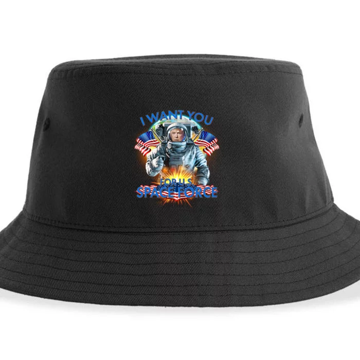 Trump I Want You For US Space Force Sustainable Bucket Hat