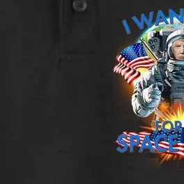 Trump I Want You For US Space Force Dry Zone Grid Performance Polo