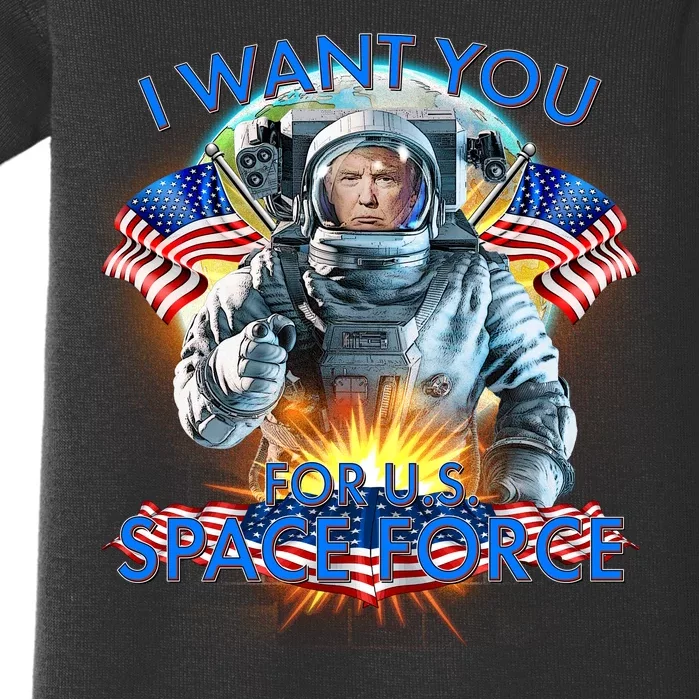 Trump I Want You For US Space Force Baby Bodysuit