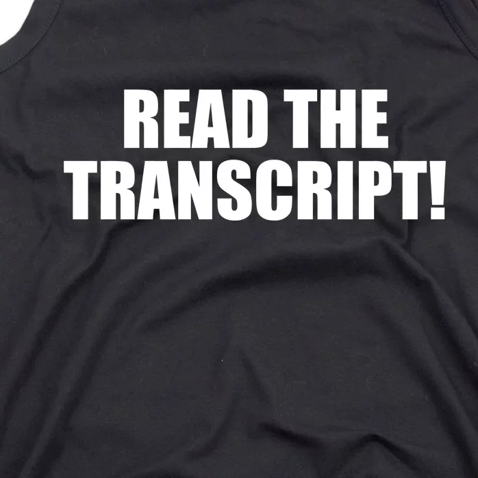 Trump Impeachment Hoax Read the Transcript Tank Top