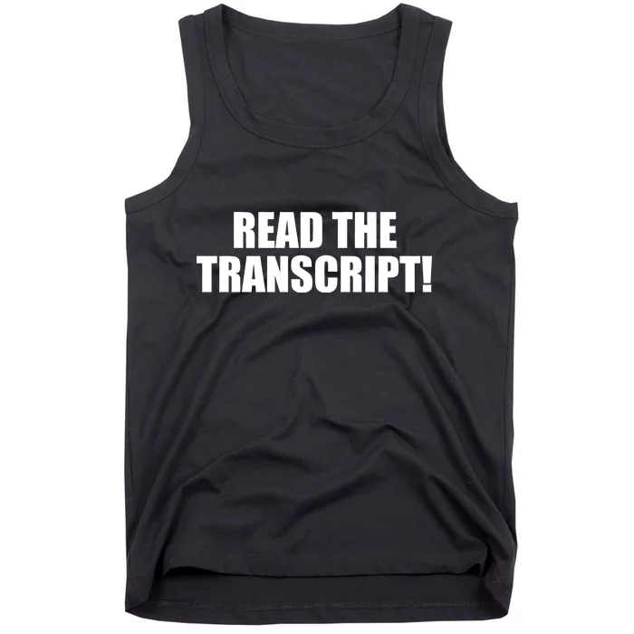 Trump Impeachment Hoax Read the Transcript Tank Top